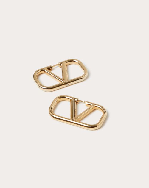 Valentino Garavani - Vlogo Signature Metal Earrings - Gold - Woman - Woman Bags & Accessories Sale