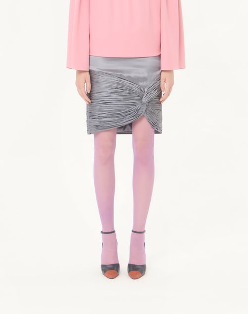 Valentino - Cady Satinrock - Grau - Frau - Röcke