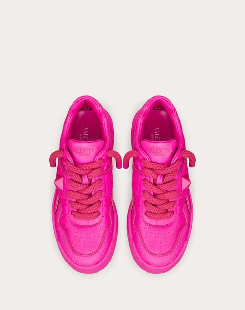Valentino Garavani - One Stud Xl Sneaker In Nappa Leather - Pink Pp - Woman - Low-top Sneakers