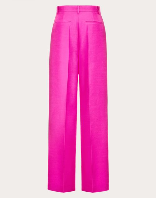 Valentino - Pantalone In Crepe Couture - Pink Pp - Donna - Pantaloni E Shorts