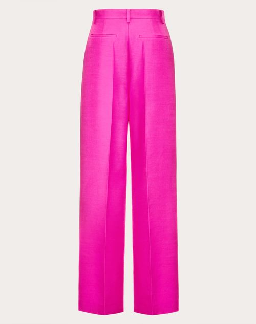 Valentino - Pantalón De Crepe Couture - Pink Pp - Mujer - Pantalones Largos Y Cortos