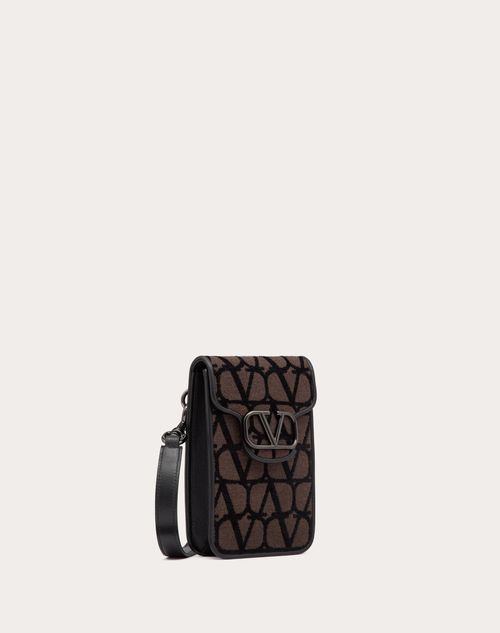 Valentino Garavani - Loco' Toile Iconographe Cross Body Mini Bag - Fondantblack - Man - Shoulder Bags