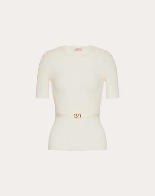 Valentino - Wool Sweater - Ivory - Woman - Knitwear