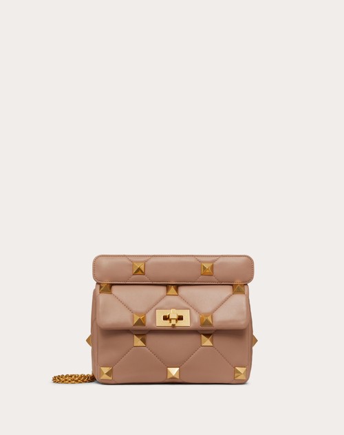 Valentino Garavani Beige Rockstud Chain Bag