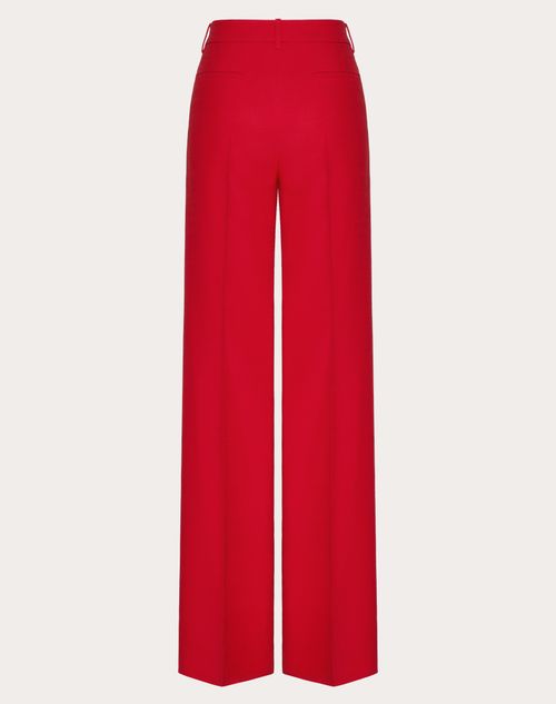 Valentino - Crepe Couture Pants - Red - Woman - Pants And Shorts