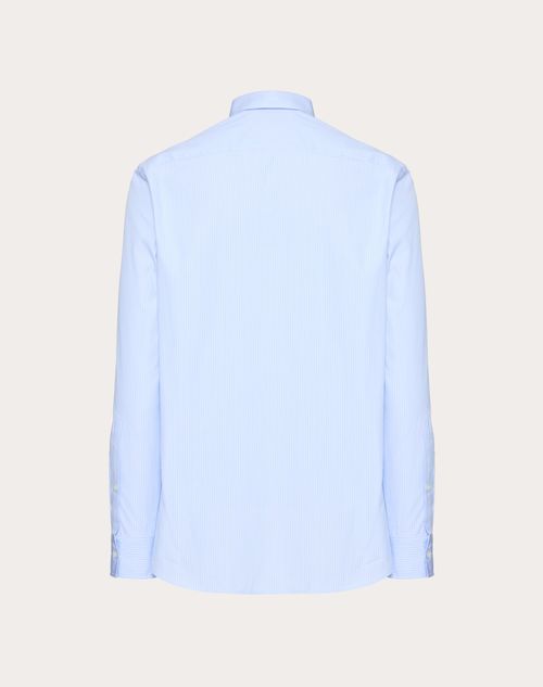 Valentino - Cotton Shirt - Azure - Man - Shirts