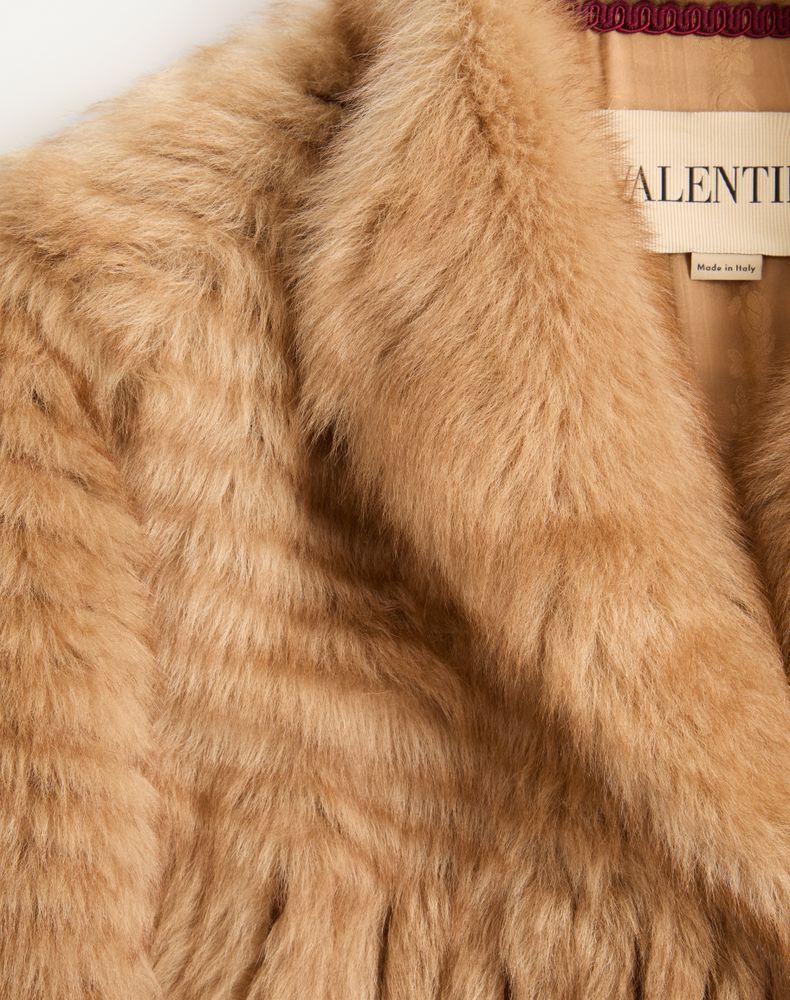 Valentino Shearling Coat Woman Honey 40