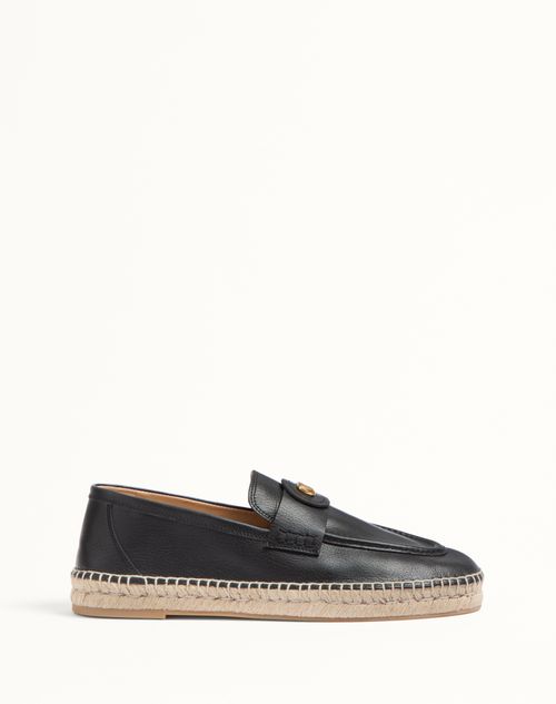 Valentino Garavani - Palm Avenue Calfskin Loafer - Black - Man - Shelf - M Shoes - Palm Avenue