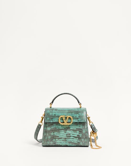 Valentino Garavani - Valentino Garavani Mini Vsling Handbag In Tejus With Jewel Logo - Ice Green/erinite - Woman - Top Handle Bags