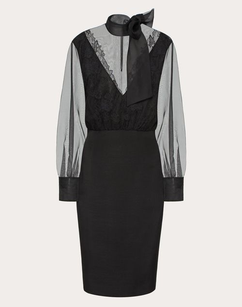 Valentino - Stretch Crepe Couture Dress - Black - Woman - Woman Sale