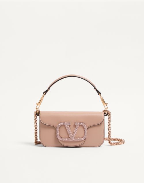 Valentino Garavani - Valentino Garavani Locò Small Shoulder Bag With Jewel Logo - Rose Cannelle - Woman - Mini Bags