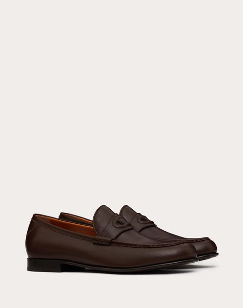 Valentino Garavani - Vlogo The Bold Edition Calfskin Leather Loafer - Fondant - Man - Loafers & Oxford