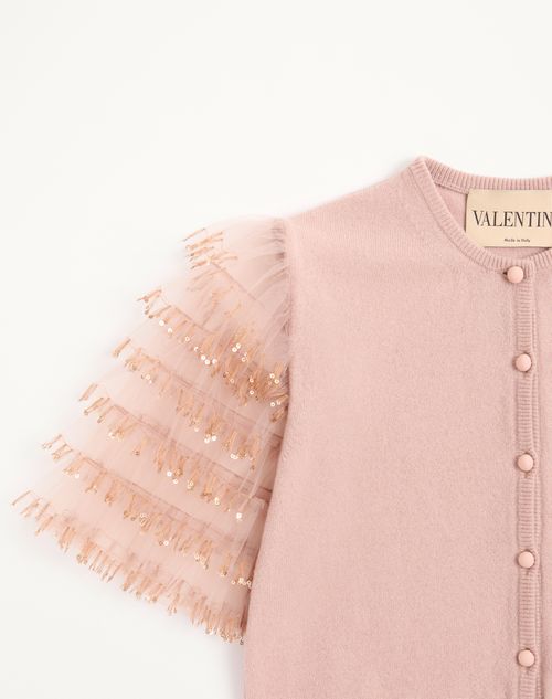 Valentino - Valentino Cashmere Cardigan - Skin - Woman - Knitwear