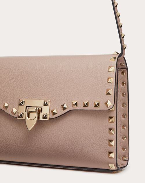 Valentino Garavani Beige Small Rockstud Bag