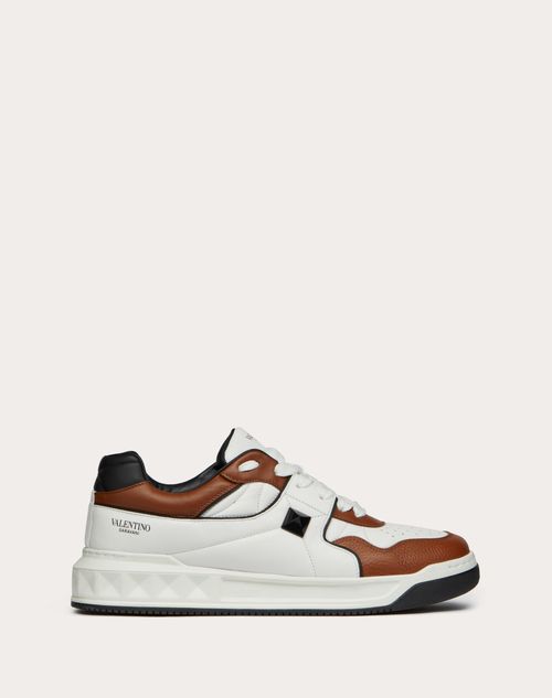 One Stud Nappa Sneaker for Man in White/white | Valentino US