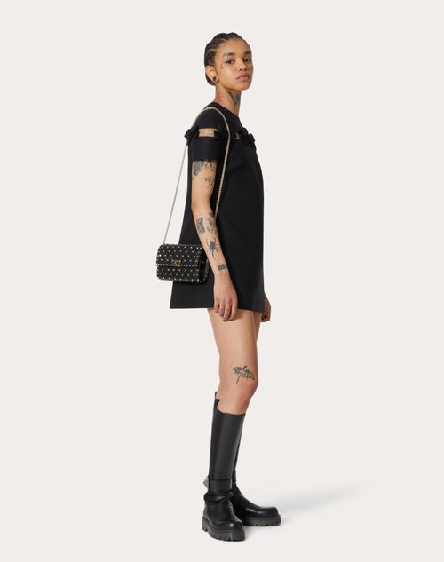 Valentino Garavani - Rockstud Spike Nappa Leather Crossbody Clutch Bag - Black - Woman - Shoulder Bags