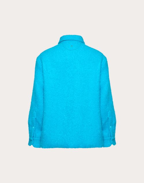 Valentino - Curly Mohair Shirt Jacket - Blue - Man - Man Ready To Wear Sale