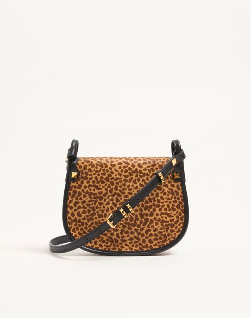 Valentino Garavani - Valentino Garavani Flâneuse Small Shoulder Bag In Pony-effect Calfskin With Animalier Print - Animal Print - Woman - Shoulder Bags