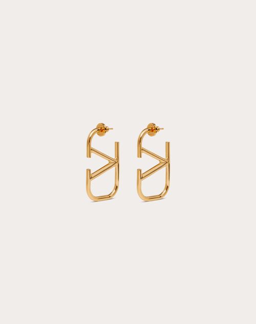 Valentino Garavani - Vlogo Signature Metal Earrings - Gold - Woman - Earrings