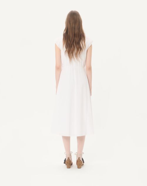 Valentino - Embroidered Poplin Midi Dress - White - Woman - Dresses