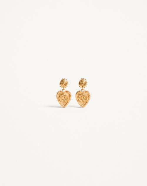 Valentino Garavani - Boucles D'oreilles Fil Perdu En Métal - Antique Brass - Femme - Bijoux Et Montres