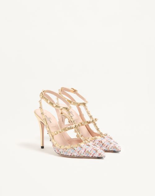 Valentino Garavani - Rockstud Tweed Pumps 100mm - Multicolour - Woman - Woman Private Promotions