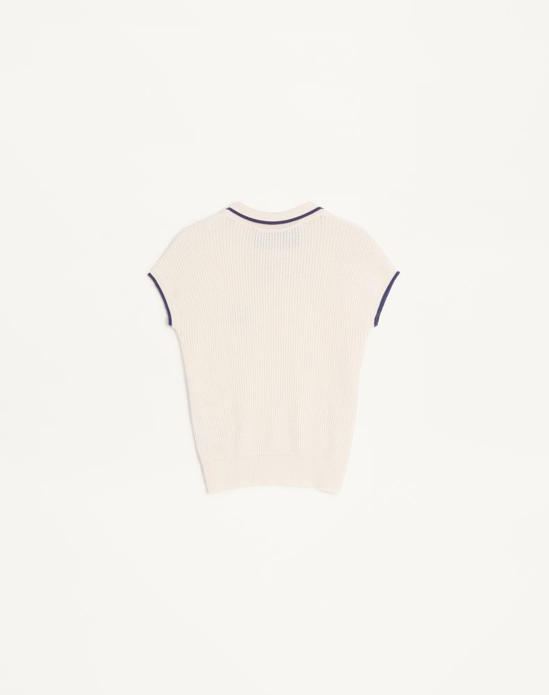 Valentino Cotton Top Woman Birch/Provence Blue/Birch M
