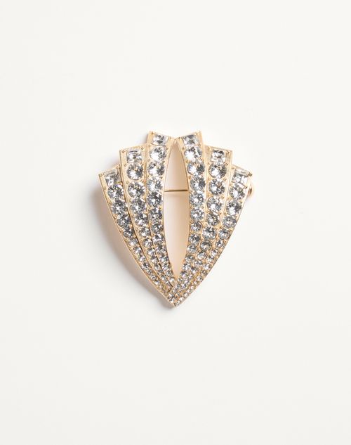 Valentino Garavani - Broche Je Les V De Metal Y Cristales Swarovski®

 - Oro/cristal - Mujer - Joyas