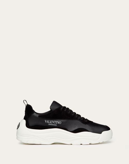 Gumboy Calfskin Sneaker for Man in Black Valentino OM