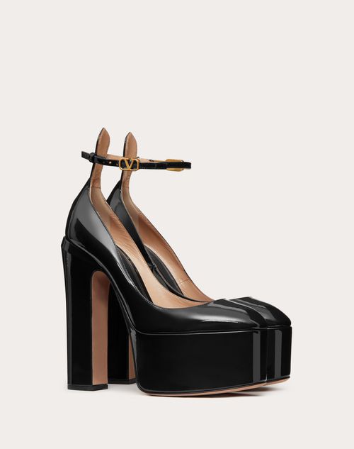 Valentino Garavani Tan-go Platform Pump In Patent Leather 155 Mm for Woman  in Black