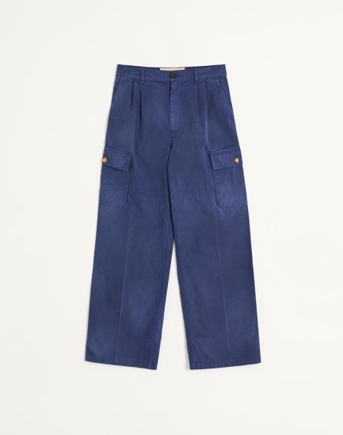 Valentino - Denim Cargo Trousers - Blue - Man - Denim