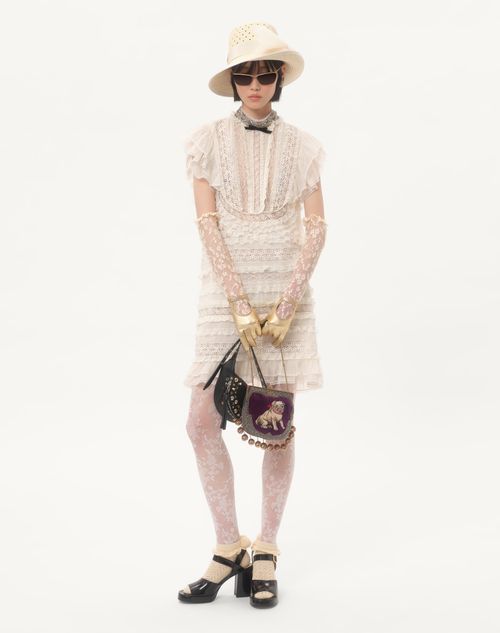 Valentino Garavani - Valentino Garavani Nellcote Fairytales Velvet Clutch With Le Chien De La Maison Embroidery - Purple/multicolour - Woman - Mini Bags
