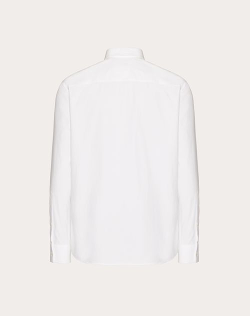 Valentino - Chemise En Coton Avec Clous Rockstud Untitled - Blanc - Homme - Chemisiers