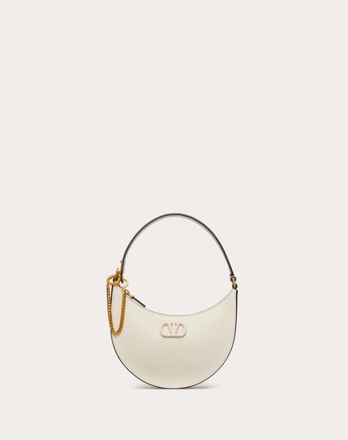 V Logo Signature Mini Leather Shoulder Bag in Black - Valentino Garavani