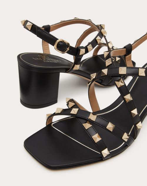 Rockstud Flat Calfskin Sandal With Straps – Lux Afrique Boutique