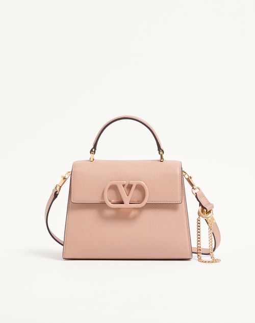 Valentino Garavani - Borsa A Mano Piccola Valentino Garavani Vsling In Vitello Granato - Rose Cannelle - Donna - Borse A Mano