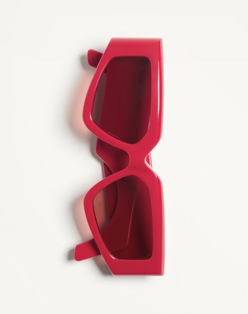 Valentino - Geometric Acetate Eyewear - Red - Woman - Eyewear