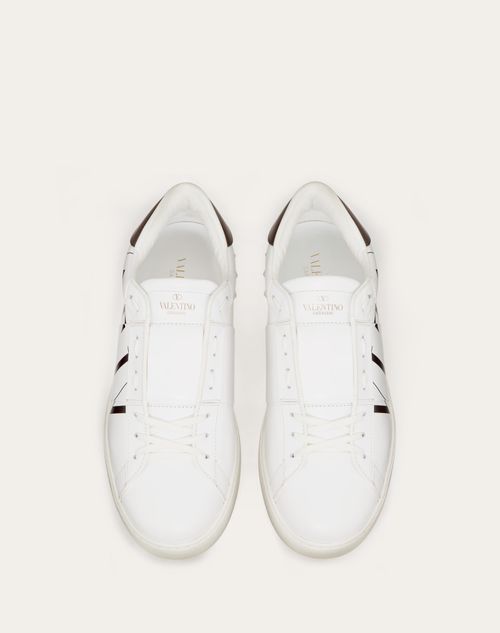 Open Sneaker With Vltn Logo for Man in White Black Valentino SG