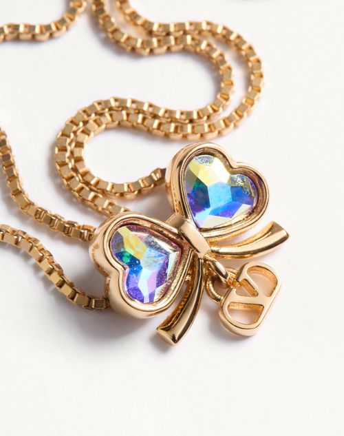 Valentino Garavani - Valentino Vlogo Floc Bracelet In Metal And Crystals - Gold/multicolour - Woman - Jewellery