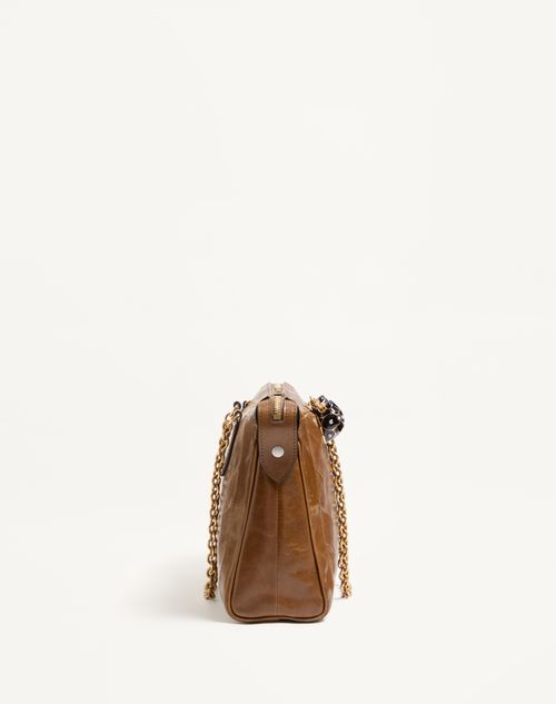 Valentino Garavani - Valentino Garavani Panthea Shoulder Bag In Nappa Leather With Chevron Pattern - Tundra - Woman - Shoulder Bags
