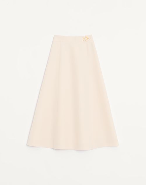 Valentino - Crepe Couture Midi Skirt - Vanilla - Woman - Skirts