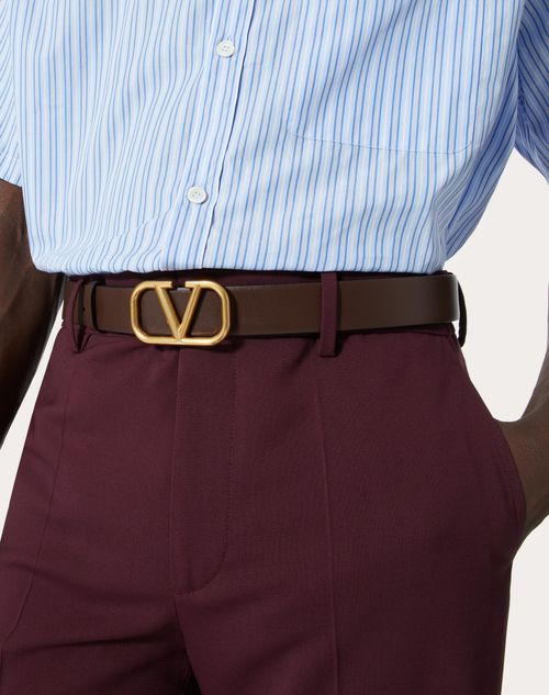 Valentino Garavani VLOGO Reversible Leather Belt