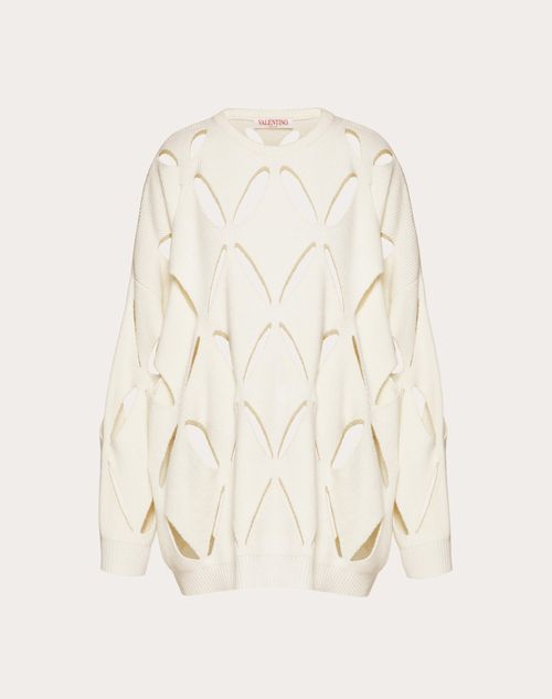 Valentino - Embroidered Wool Jumper - Ivory - Woman - Knitwear