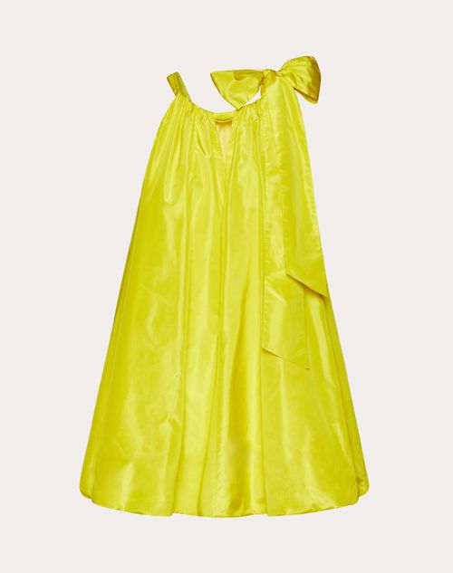 Valentino - Short Washed Taffeta Dress - Yellow Sun - Woman - Woman Sale