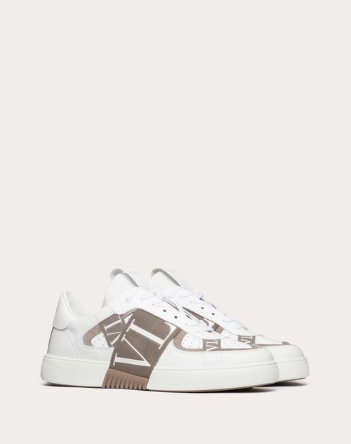 Valentino Garavani - Zapatillas Deportivas Vl7n De Caña Baja Hechas De Cuero De Becerro Con Bandas - Blanco/clay - Hombre - Sneakers