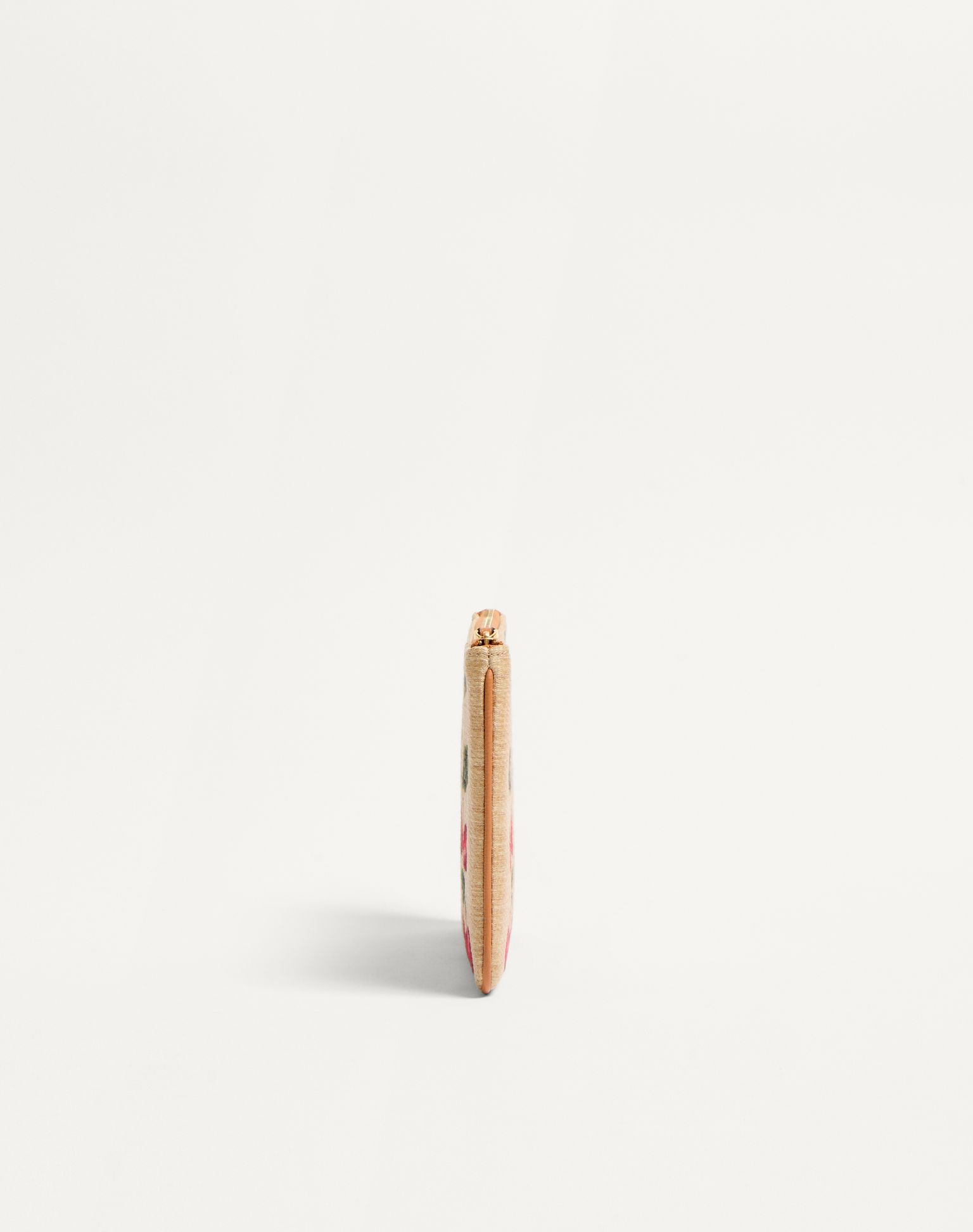 발렌티노 브이로고 시그니처 체리픽 패턴 자카드 라피아 파우치 6W0P0AK4CJR_R9F