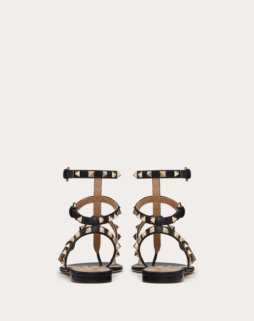 Calfskin Flip-flop Sandal for Woman in Black Valentino US