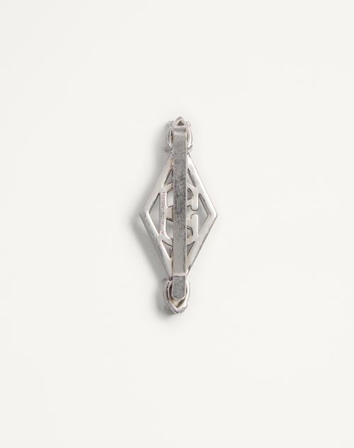 Valentino Garavani - Rêve Radieux Hairclip In Metal And Swarovski® Crystals - Palladium - Woman - Hair Accessories