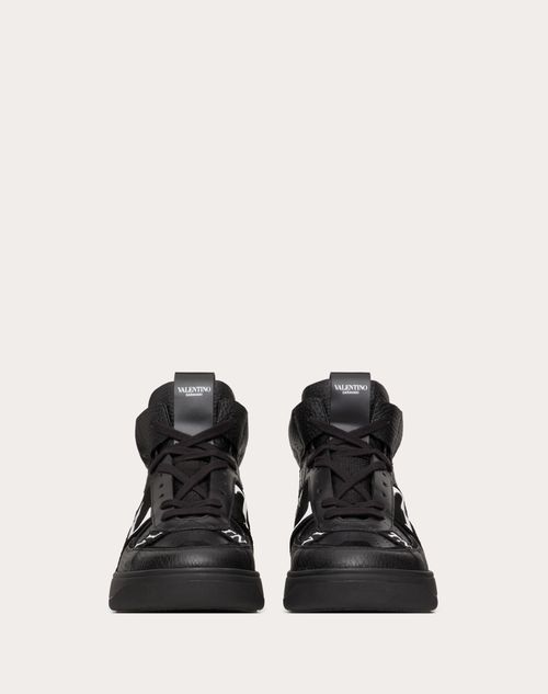 Valentino Garavani - Mid-top Calfskin Vl7n Sneaker With Bands - Black - Man - Man View All
