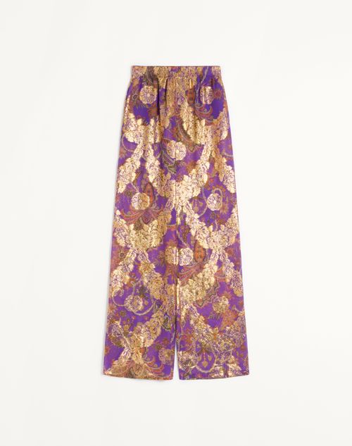 Valentino - Pants In Fil Coupe' Lame' Cachemire Apres L'hiver - Multicolor - Woman - Pants And Shorts